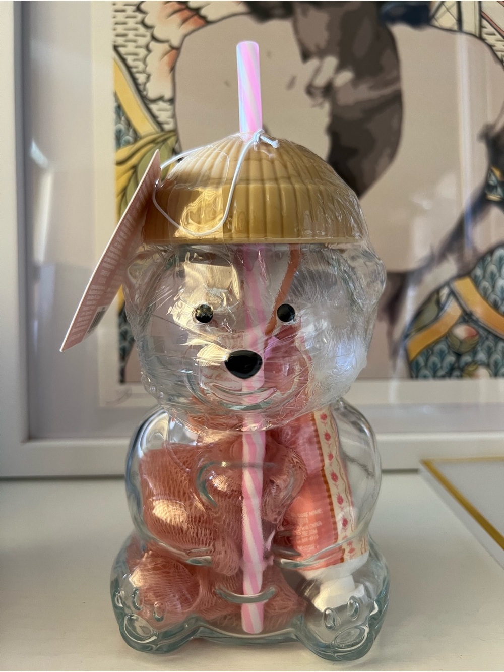 BEARista Glass Cup w Straw Bundle